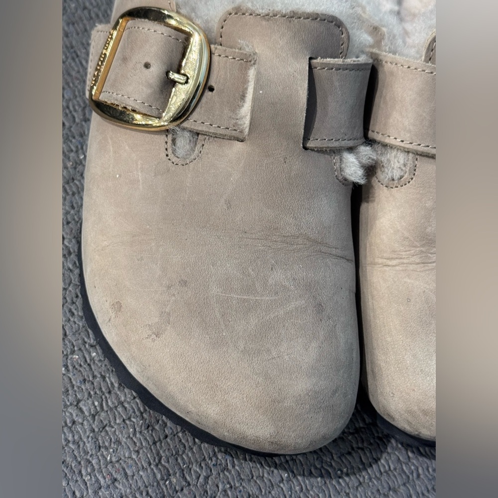 Birkenstock Women's Boston Big Buckle Shearling clogs size 38 - Picture 13 of 15